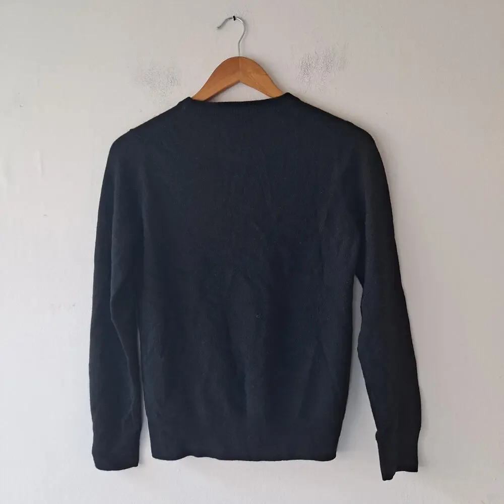 NWT Quince Mongolian Cashmere Crewneck Sweater Long Sleeve Black Womens Size XS - Picture 5 of 11